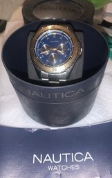 Mens NAUTICA Watch, Never Worn, In Orig. Box, SHIPPABLE