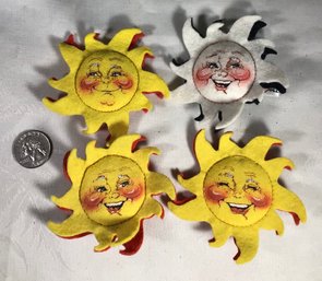 4 Vintage AnnaLee Sun Pins Plus 1 AnnaLee Doll Society Pin, 2000-2001