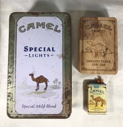 Camel Lot - Camel Tin, Camel Wood Box And Camel Lighter!