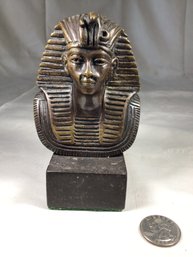 Antique Bronze Egyptian Pharoah - Height 5 In