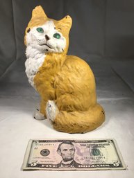Vintage  Feline Cast Iron Doorstop - Height 9.5 In