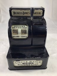 Uncle Sams 3 Coin Register Bank Black - Height 6 In