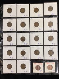 20 Lincoln Head Cents - See Description For Dates And Details