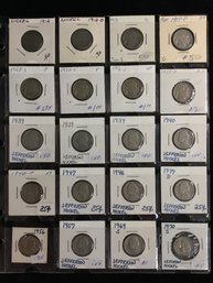 2 V Nickels. 6 Buffalo Nickels. 12 Jefferson Nickels. See Description For Dates And Details. # 7