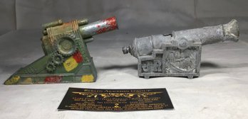 2 Metal Miniature Cannons