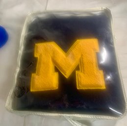 University Of Michigan 40x60 Inch Blanket, Unused, In Plastic Pouch, SHIPPABLE