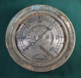 Antique Guage, Brass With Good Dial, SHIPPABLE