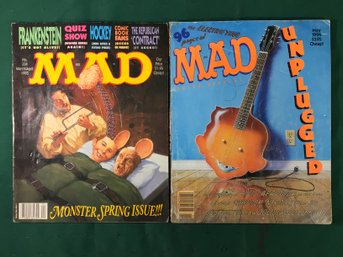 Vintage MAD And MAD Unplugged Magazines - Lot Of 2 - May 1994 And March/April 1995, SHIPPABLE