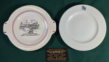 Two Plates - South Platform Fort Ticonderoga, N.Y. & New Britain General Hospital, SHIPPABLE