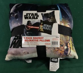 2 Pack Star Wars Squishy Pillows - New Old Stock, Never Used
