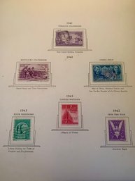 Antique U.S. STAMPS BY THE ALBUM PAGE - SHIPPABLE, From C1935 Thorpe & Martin Co. Album Page