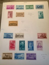 Antique U.S. STAMPS BY THE ALBUM PAGE - SHIPPABLE,  1955-56 Issues