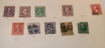 Antique Early U.S. STAMPS BY THE ALBUM PAGE - SHIPPABLE,  Page Of Early Issues