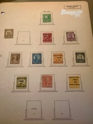 Antique U.S. STAMPS BY THE ALBUM PAGE - SHIPPABLE, From C1936 Thorpe & Martin Co. Album Page