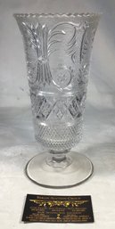 Antique Glass Celery Vase - Height 9 In