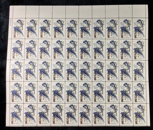 Full Sheet Of 50, 5c U.S. Stamps, Audubon American Artist, SHIPPABLE
