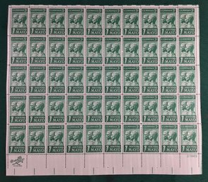 Full Sheet Of 50, 5c U.S. Stamps, Doctors Mayo, SHIPPABLE
