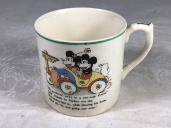 Antique Mickey Mouse Mug, 1930s