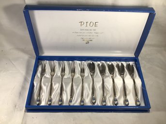 Vintage Appetizer Fork And Spoon Set Of 10