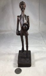 Carved Wood Figure, Height 9 In
