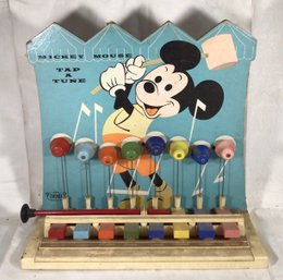 Antique Mickey Mouse Tap A Tune Toy, By Emenee Musical Toys