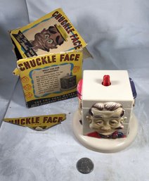 Antique Chuckle Face Toy With Box