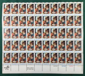 Full Sheet Of 50, 6c U.S. Stamps, Christmas, SHIPPABLE