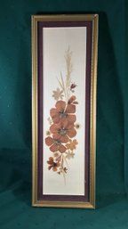 Framed Pressed Flowers, Made In Great Britain -  12 In X 9 In