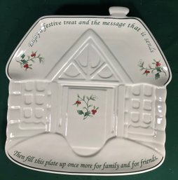 Large House Shaped Platter, Pfaltgraff - 12 In X 12 In