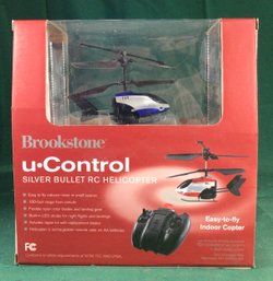 Brookstone U-Control Silver Bullet RC Hellicopter