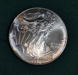 1996 $1 U.S. Silver Eagle, Uncirculated Coin - Silver - #02, SHIPPABLE