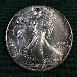 1987 $1 U.S. Silver Eagle, Uncirculated Coin - #011, SHIPPABLE