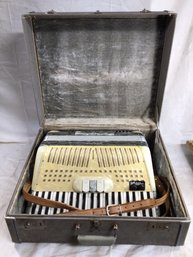 Vintage Atlas Accordian In Suitcase, Sano 8M Hi Fi Pick Up - Found In The Attic, Looks Really Good