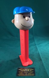 Giant Charlie Brown PEZ Holds Whole Pack Of PEZ. Plays Music- SHIPPABLE