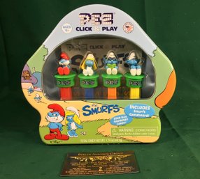 PEZ The Smurfs Click And Play Game, Includes Smurf Gameboard - New In Box - SHIPPABLE