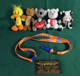 5 PEZ Cuddle Cubs With Keychain And 1 PEZ Neck Lanyard - NEW - SHIPPABLE