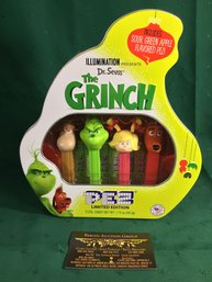 PEZ The Grinch Limited Edition, Includes Sour Green Apple PEZ - New In Box - SHIPPABLE