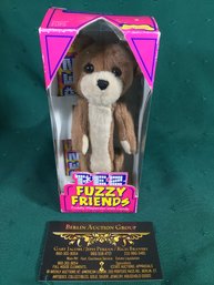 PEZ Fuzzy Friends - Buddy Bear - Cuddly Dispenser With Candy - In Box - SHIPPABLE