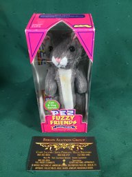 PEZ Fuzzy Friends - Oscar The Cat - Cuddly Dispenser With Candy - In Box - Slight Loss, See Photo - SHIPPABLE