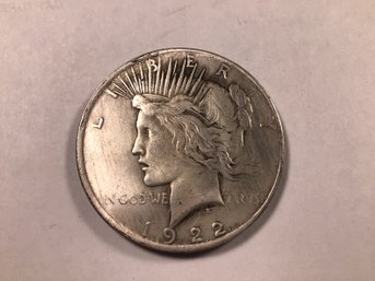 1922 U.S. Peace Silver Dollar, SHIPPABLE - #012