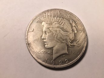 1922 U.S. Peace Silver Dollar, SHIPPABLE - #018