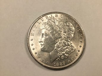 1889 UNC U.S. Morgan Silver Dollar, SHIPPABLE - #022