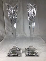 Pair Of Crystal Mikasa Candlestick Holders