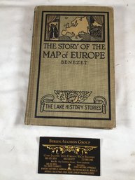 Antique Book - The Story Of The Map Of Europe, By L.P.  Benezet, 1916 - #10A