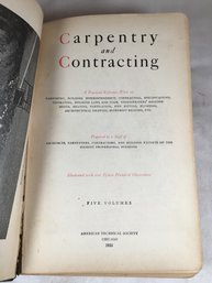 Antique Book - Carpentry And Contracting, Five Volumes, American Technical Society, 1922 - #17A