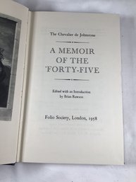 Vintage Book - A Memoir Of The Forty-five, The Chevalier De Johnstone, 1970 - #6B