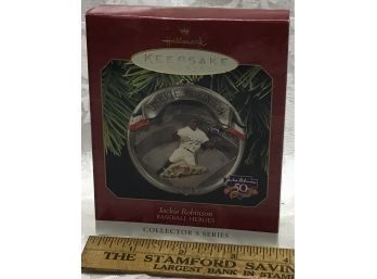 Hallmark Keepsake Ornament - Near Mint In Box - Jackie Robinson - Baseball Heroes