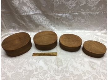 Set Of 4 Oval Nesting Boxes