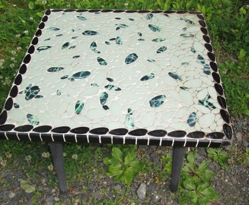 Mid Century Modern  Tile Top Accent Table