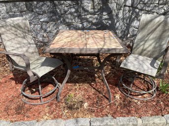 Hampton Bays Patio Table And Two Chairs